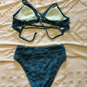 Cupshe high waisted scalloped bikini